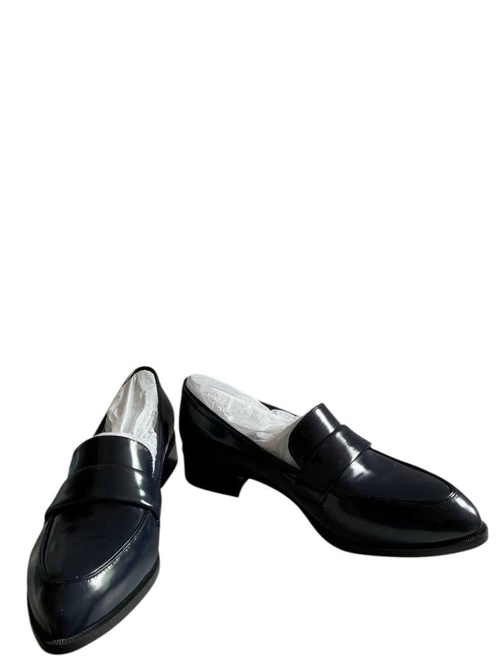 Nine West Women’s Dark Navy Patent Leather Slip-On Loafers - Picture 6 of 8